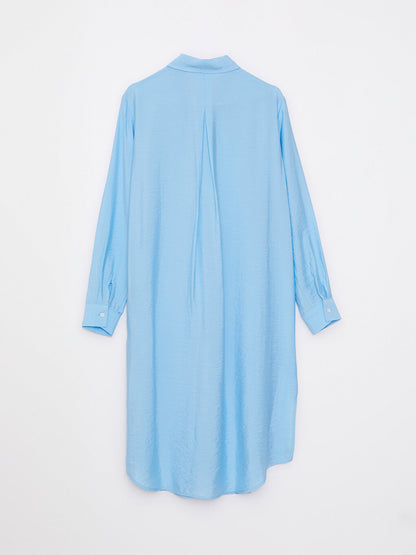 Plain Long Sleeve Women's Shirt Tunic