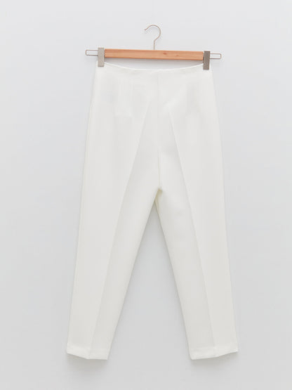 Women's High Waist Standard Fit Straight Trousers