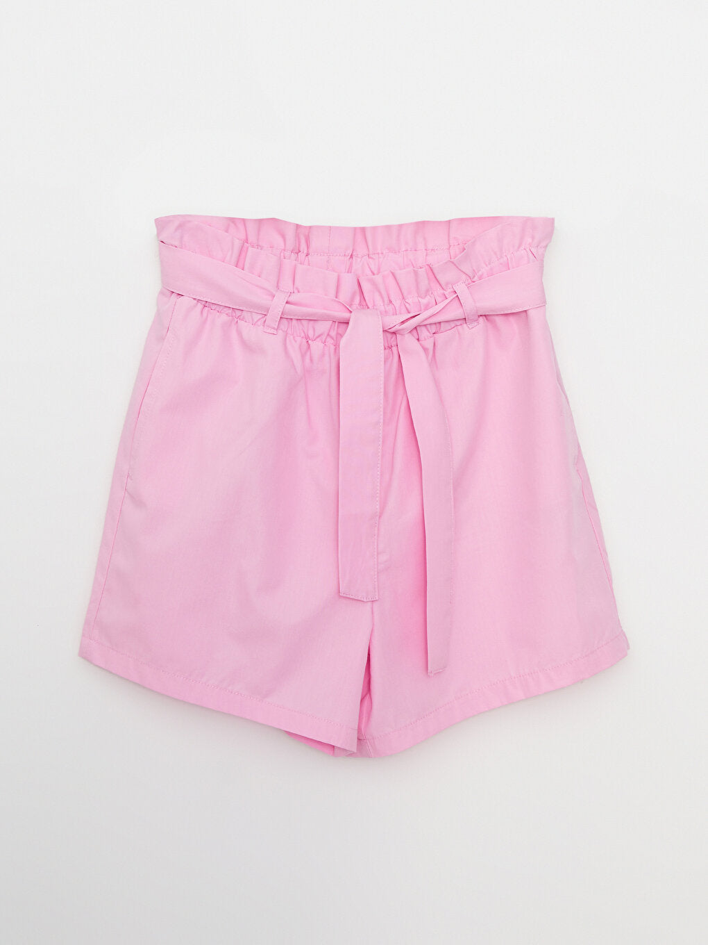 Ruffle Detailed Poplin Girl's Blouse and Shorts