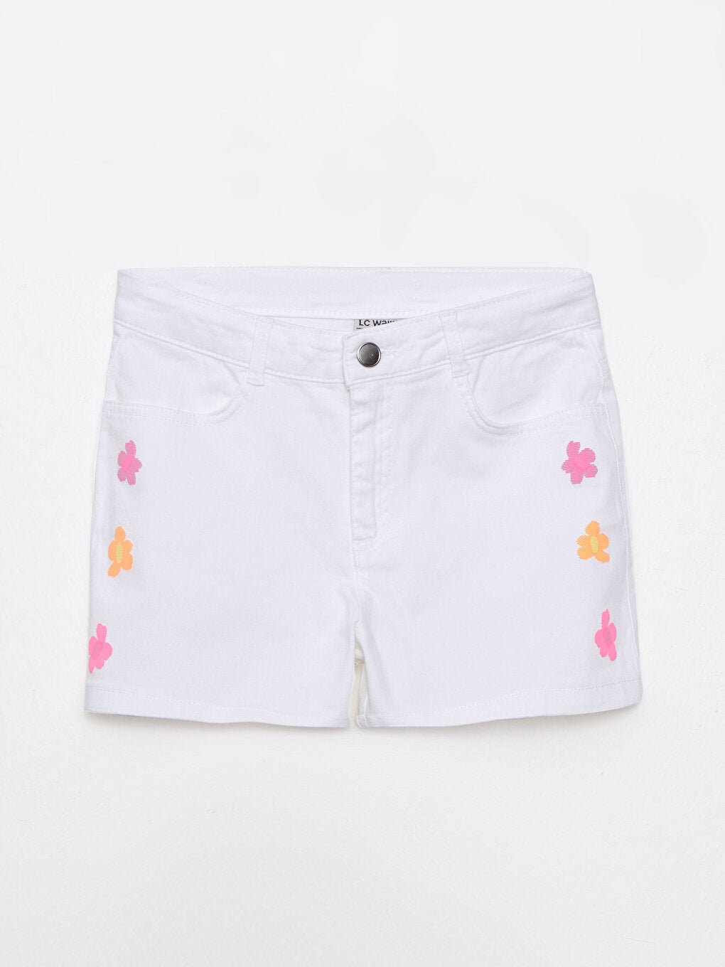 Printed Gabardine Girls' Shorts