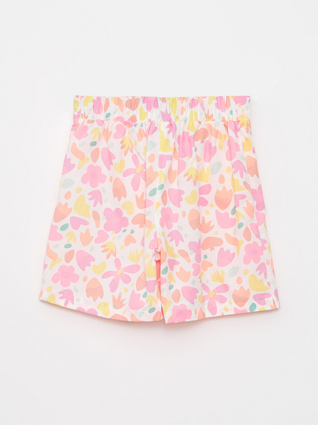 Patterned Girl's Shorts Skirt with Elastic Waist