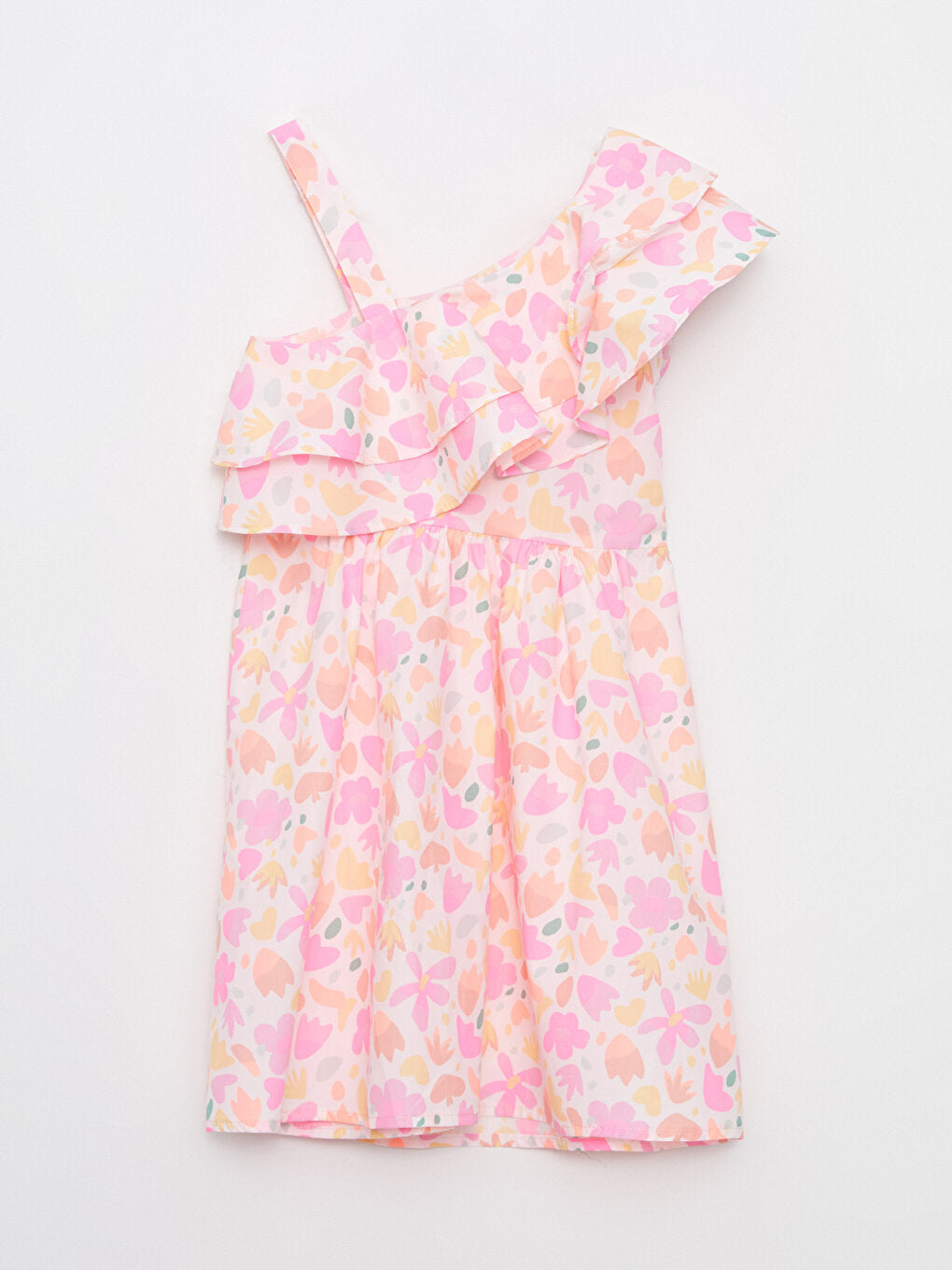 Patterned Poplin Girl's Dress