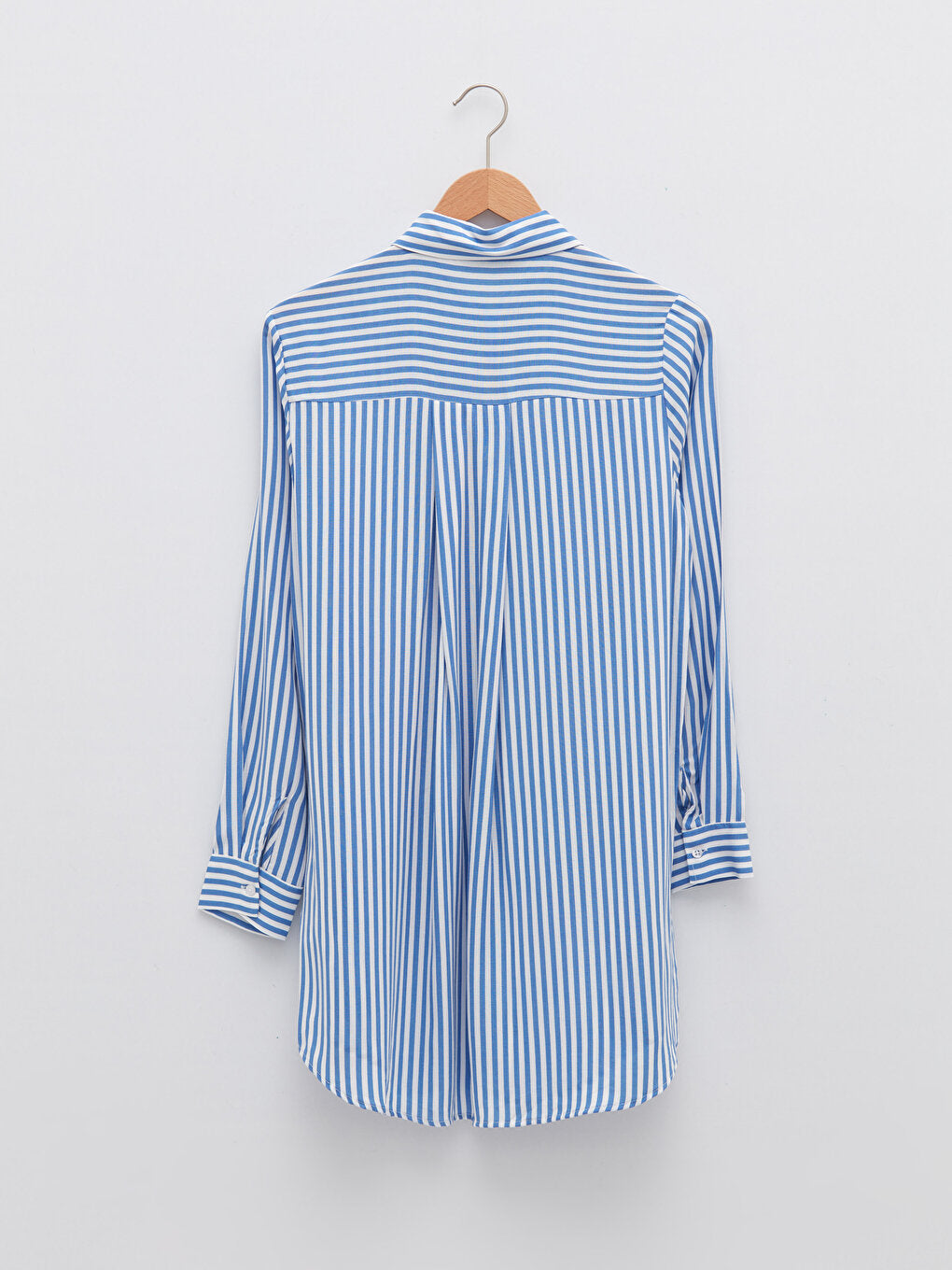 Striped Long Sleeve Viscose Women's Shirt Tunic