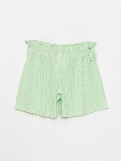 Basic Girls' Shorts with Elastic Waist