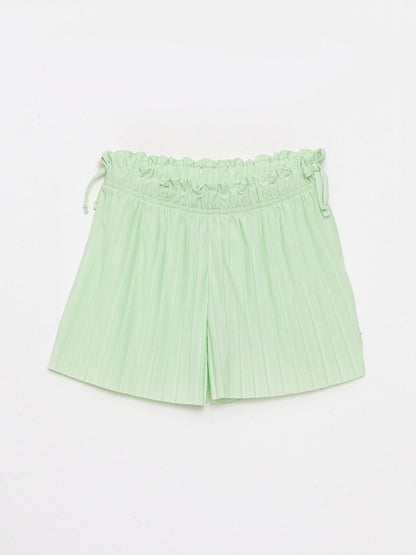 Basic Girls' Shorts with Elastic Waist