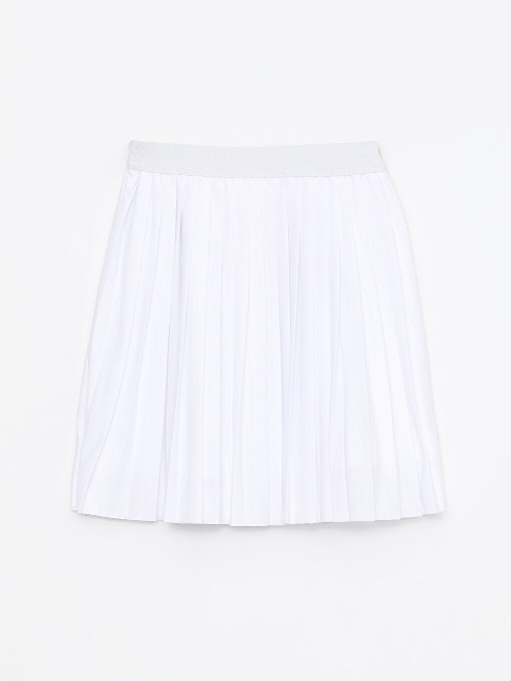 Pleated Girl's Skirt with Elastic Waist