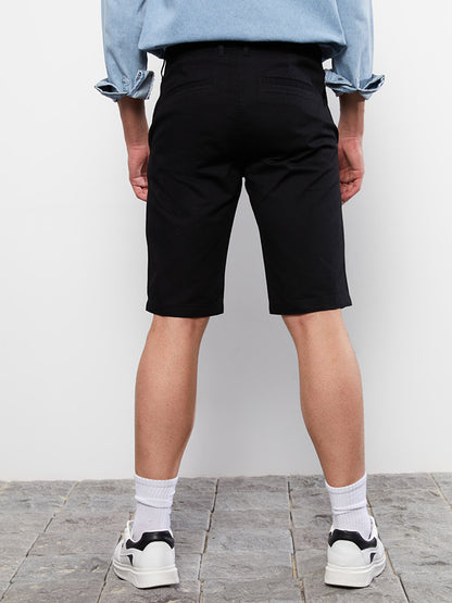 Slim Fit Gabardine Men's Shorts