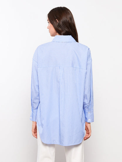 Striped Long Sleeve Women's Shirt Tunic