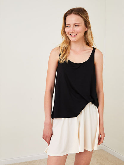 Women's U-Neck Plain Sleeveless Pajama Top