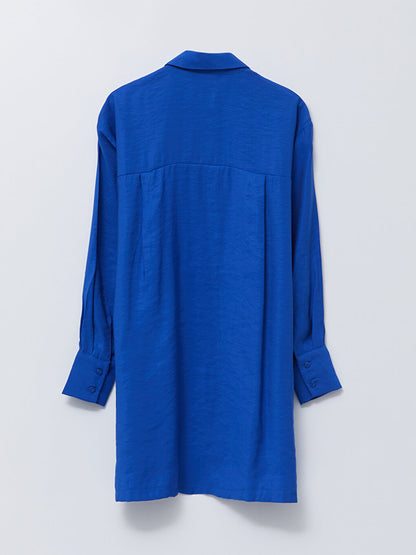 Plain Long Sleeve Women's Shirt Tunic