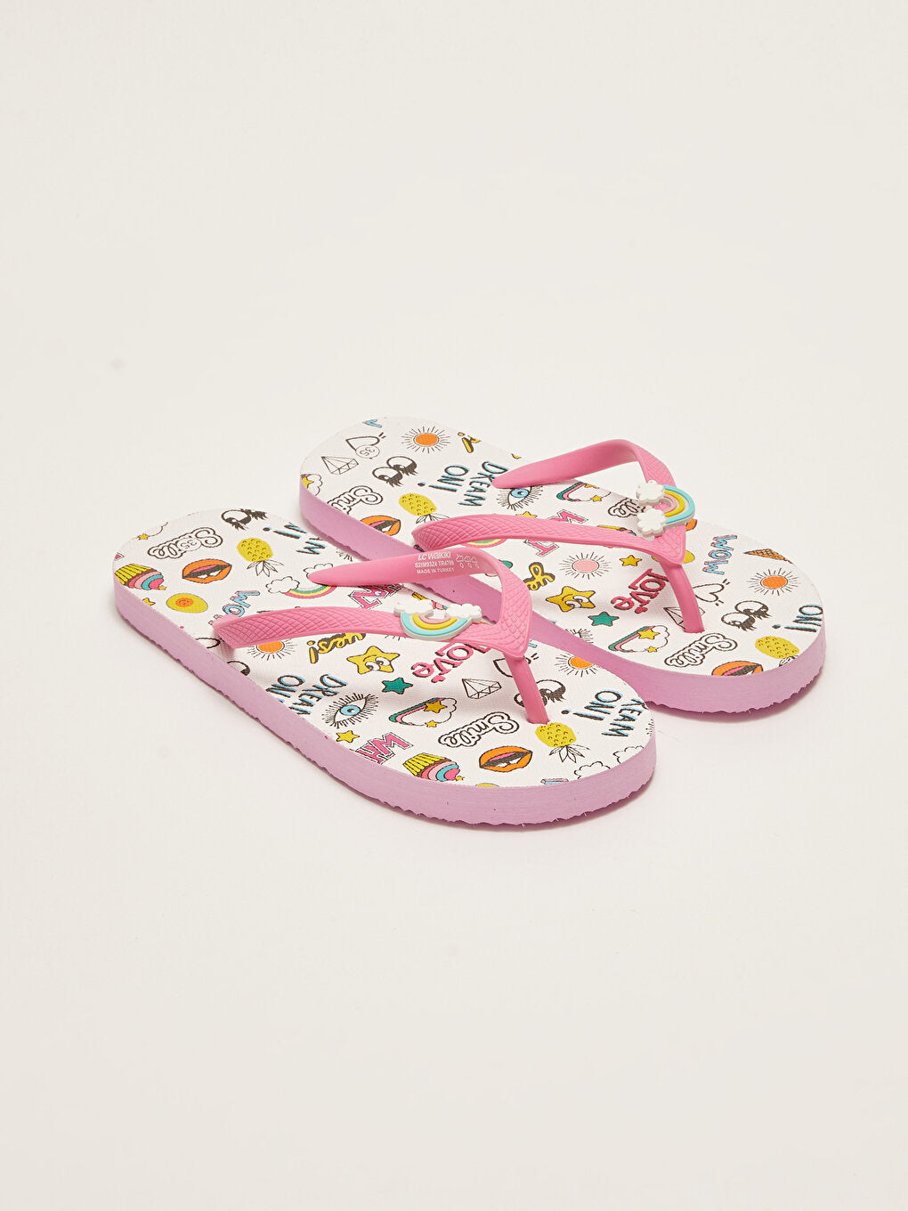 Printed Girls' Flip Flops Beach Slippers