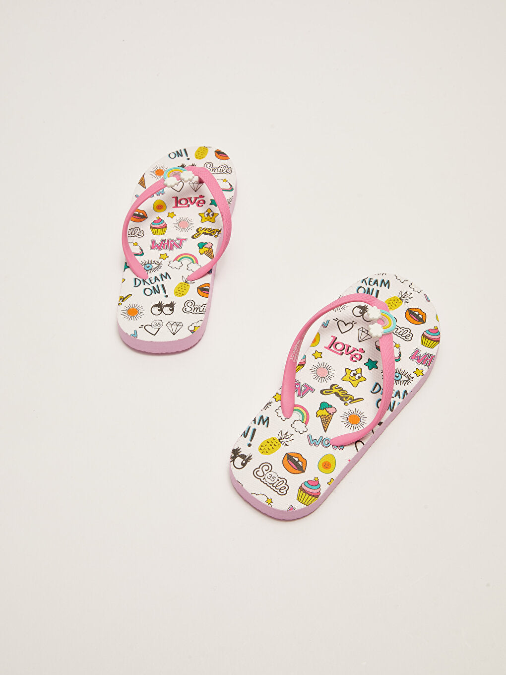 Printed Girls' Flip Flops Beach Slippers