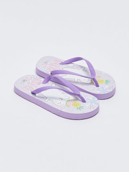 Printed Flip Flops Girls' Beach Slippers