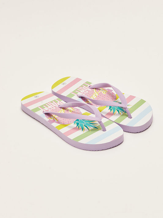 Printed Flip Flops Girls' Beach Slippers