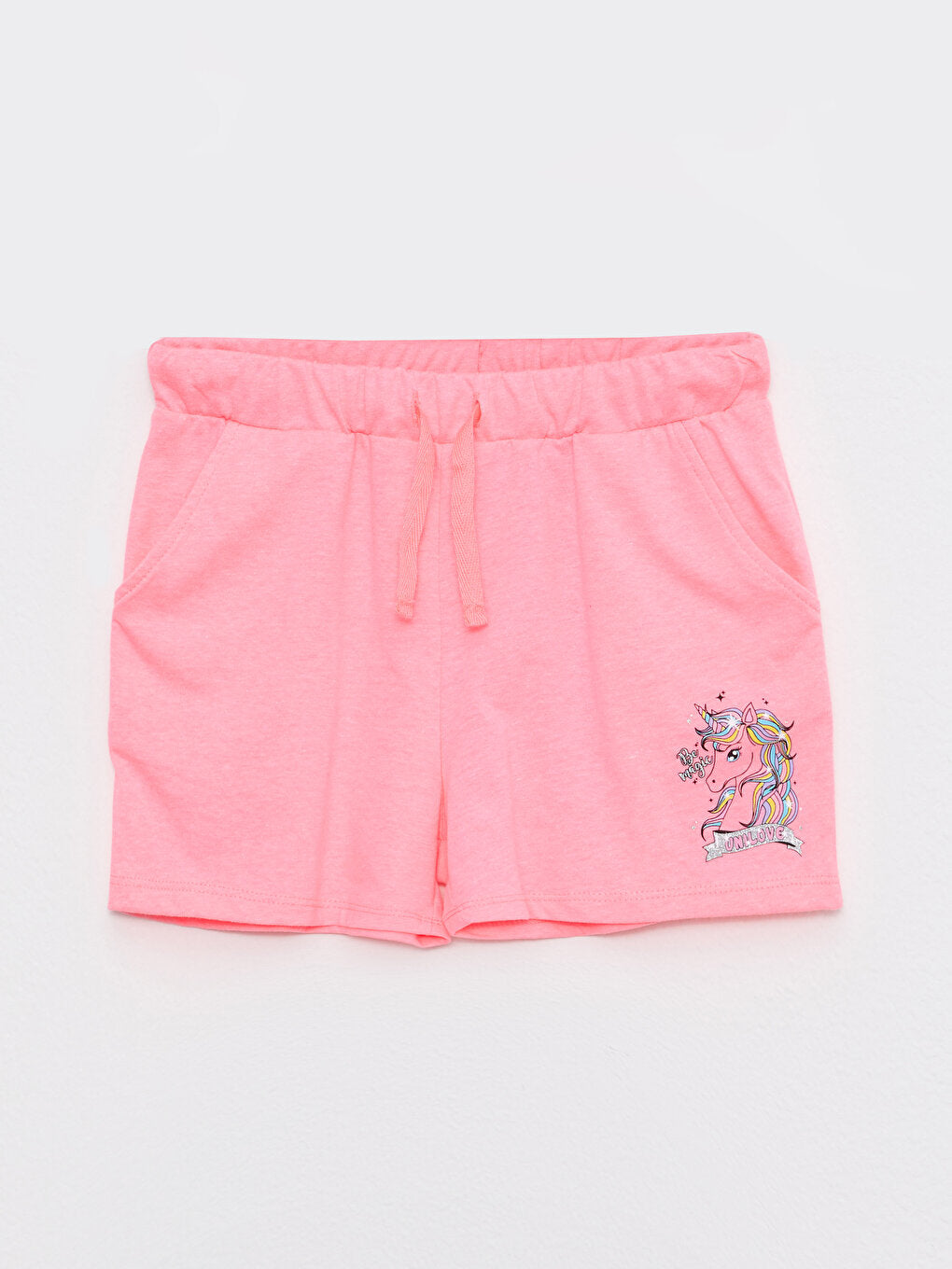 Printed Girls' Shorts with Elastic Waist, 2-pack