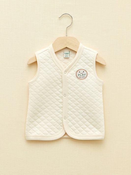 V-Neck Organic Cotton Baby Boy Vest