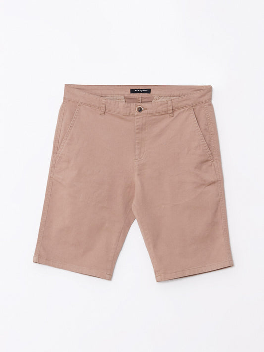 Slim Fit Gabardine Men's Shorts