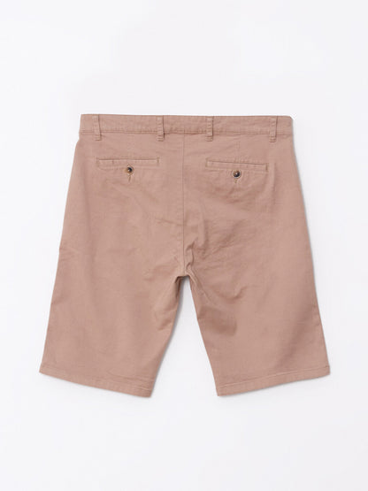 Slim Fit Gabardine Men's Shorts