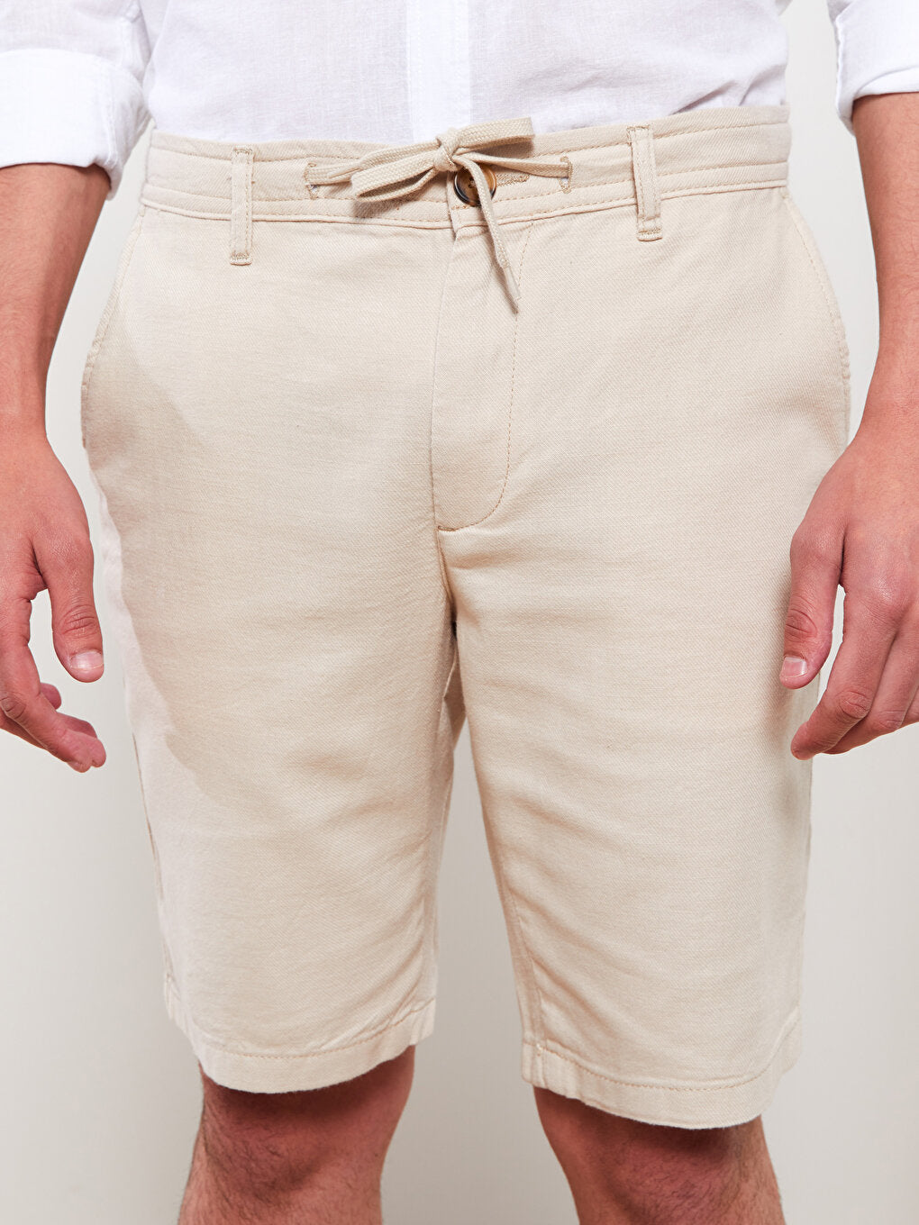 Slim Fit Gabardine Men's Shorts