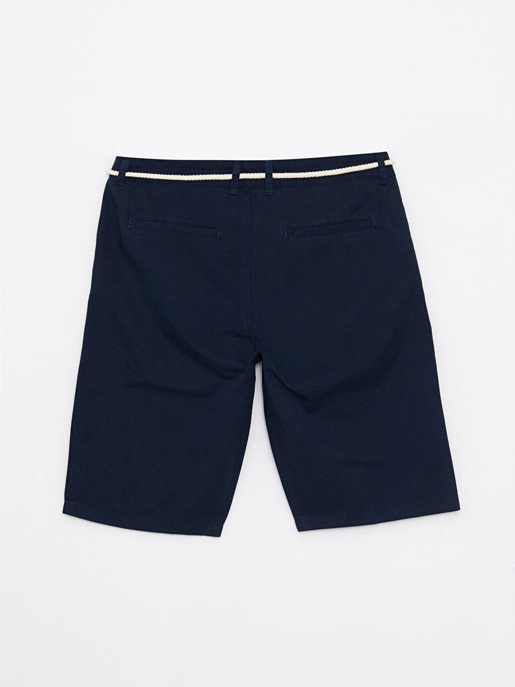 Slim Fit Belted Men's Shorts