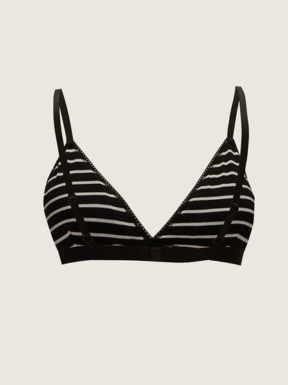 Non-wired Striped Bra