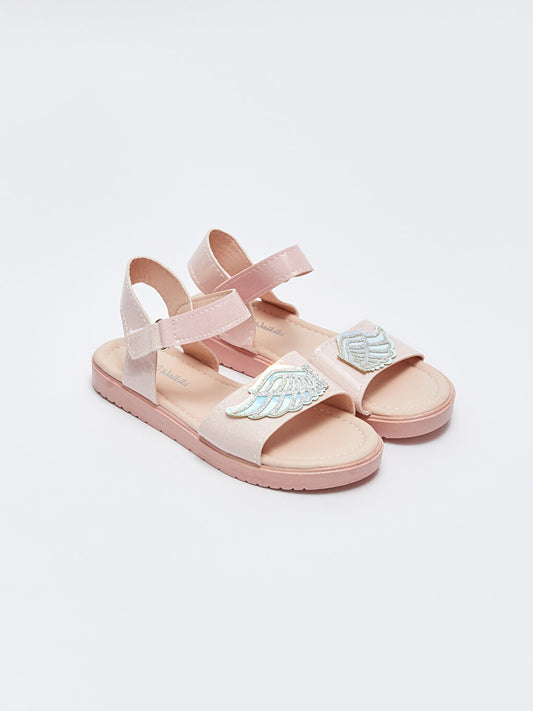 Single Strap Velcro Girls Sandals