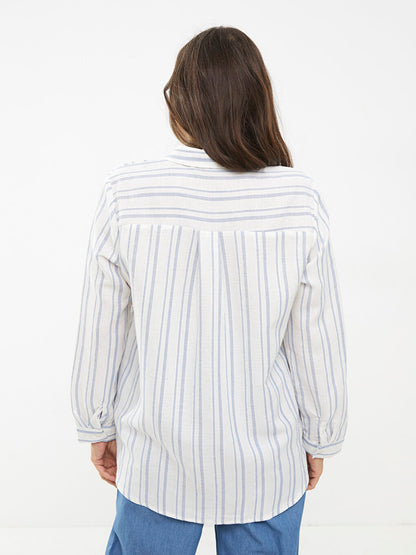 Striped Long Sleeve Women's Shirt Tunic