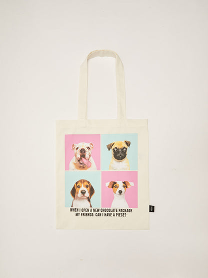 Dog Printed Women's Shopping Bag