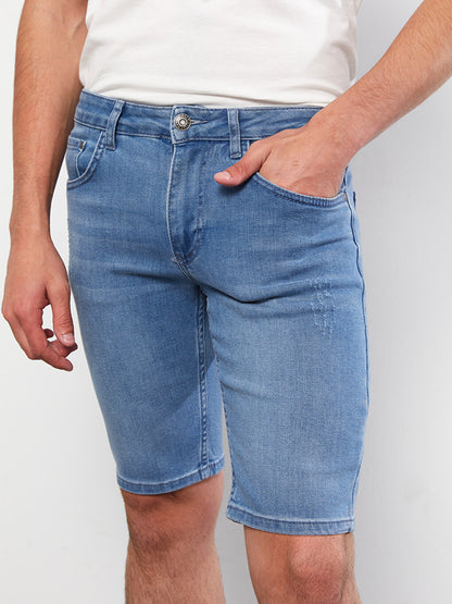 Skinny Fit Men's Jean Shorts