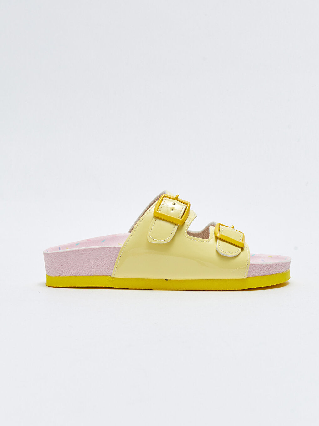 Girls' Slippers with Double Band Buckle Detail