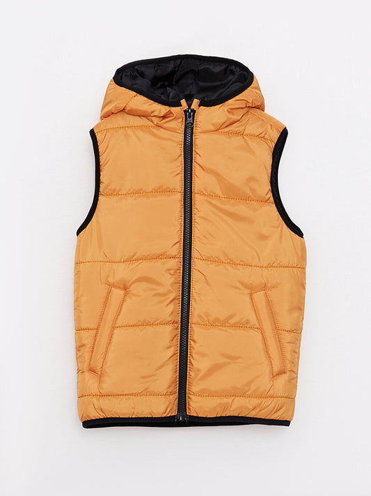 Hooded Basic Boys Puffer Vest