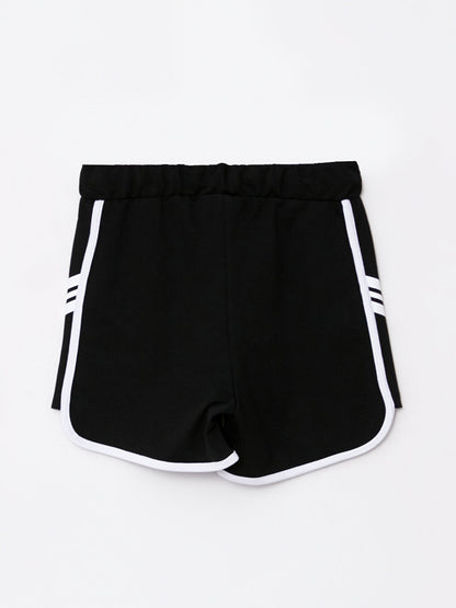 K-Pop Printed Girls' Shorts with Elastic Waist