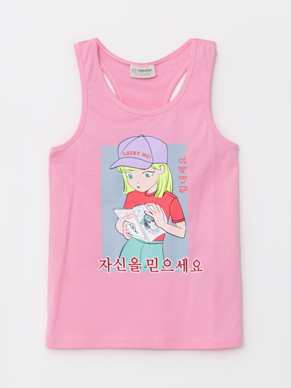 Crew Neck K-Pop Printed Cotton Girl's Undershirt