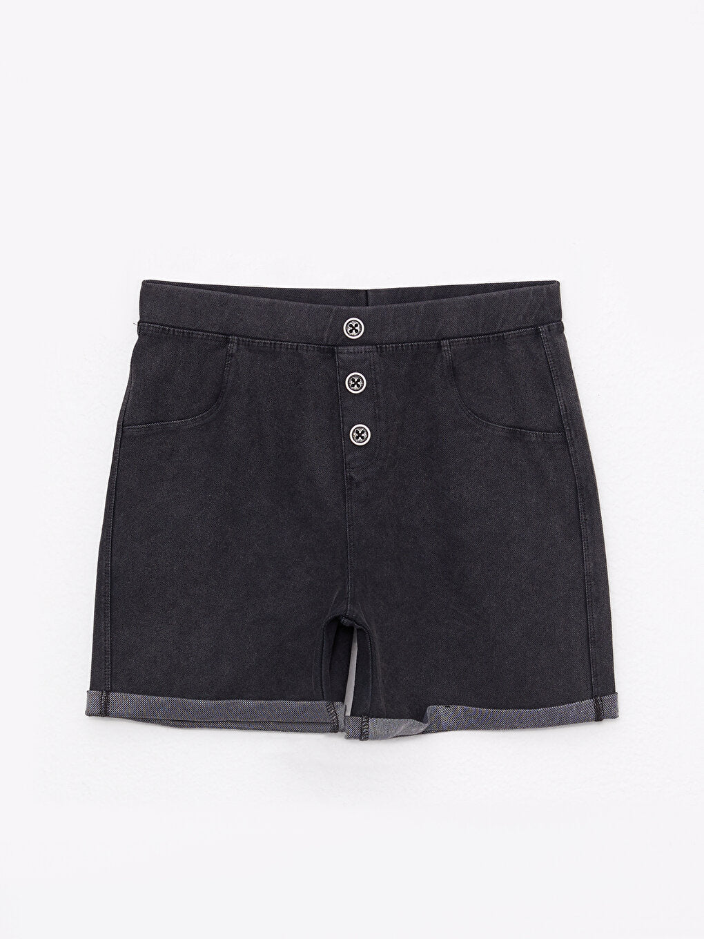 Basic Girls' Shorts with Elastic Waist