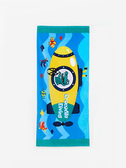 Printed Boy's Beach Towel