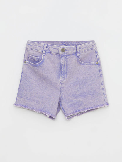 Basic Cotton Girls Jean Shorts