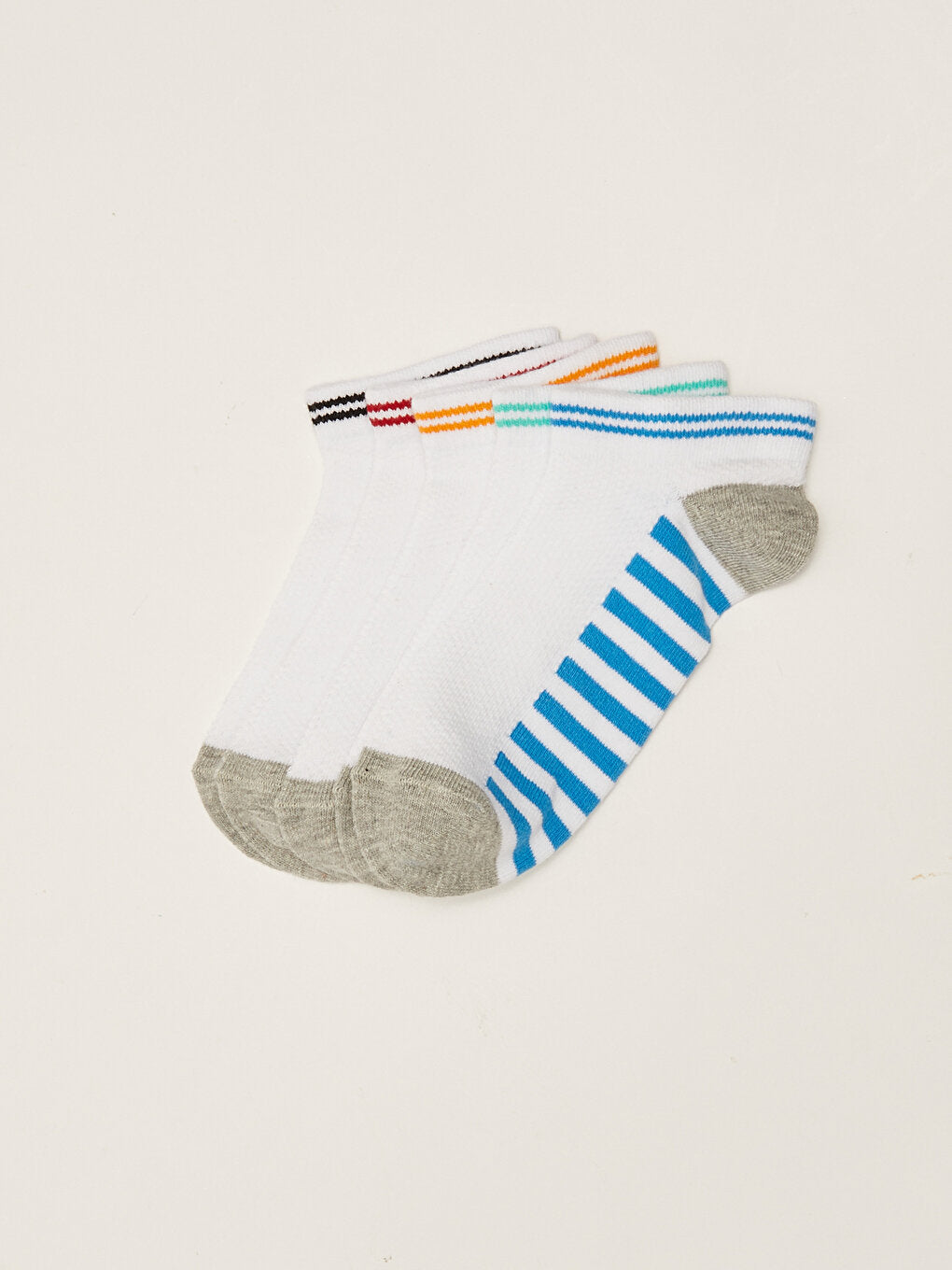 Striped Boy's Booties Socks 5-pack