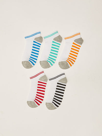 Striped Boy's Booties Socks 5-pack