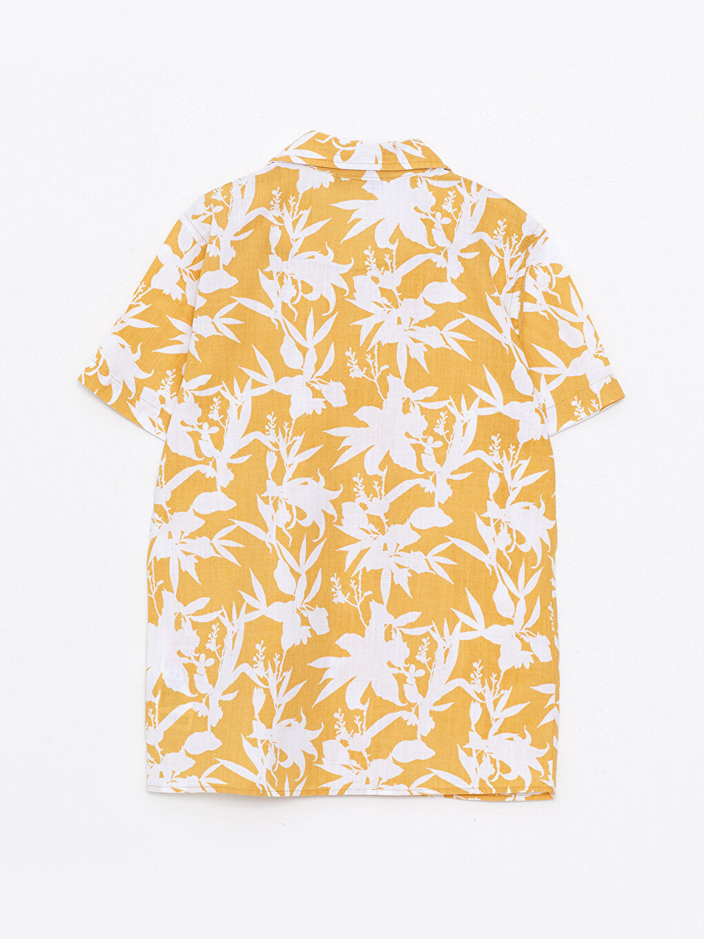 Patterned Gabardine Short Sleeve Boy's Shirt