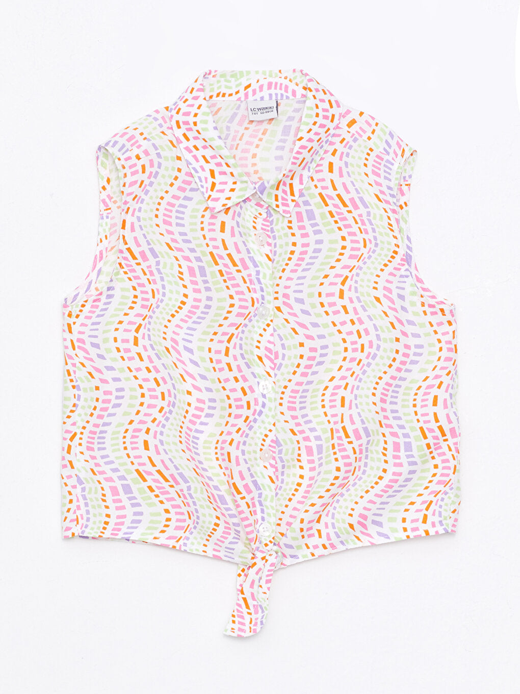 Patterned Viscose Girl's Shirt