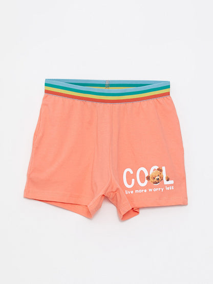 Printed Girls' Shorts with Elastic Waist