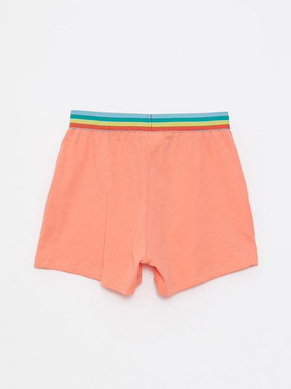 Printed Girls' Shorts with Elastic Waist