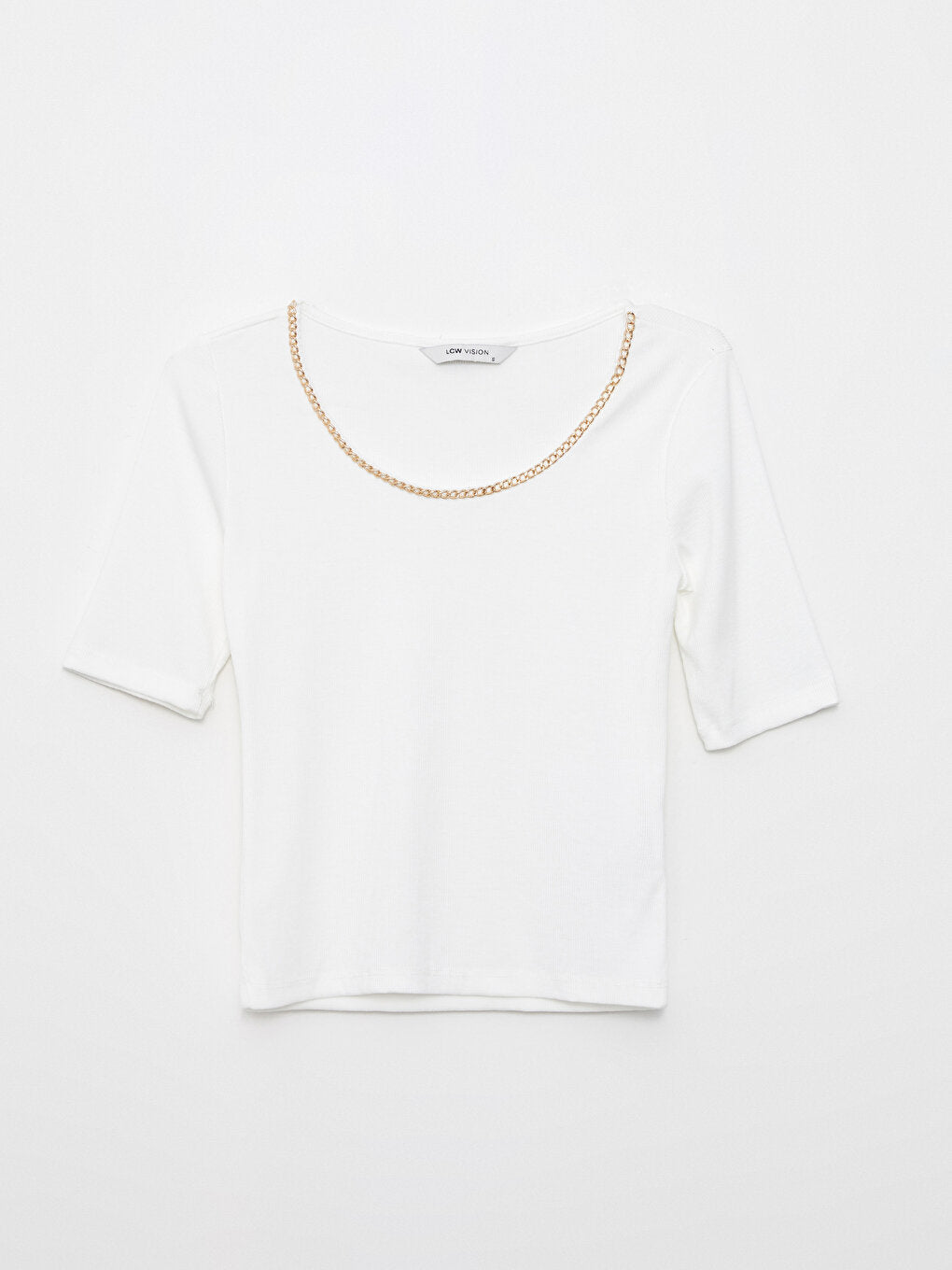 U Neck Plain Short Sleeve Women's T-Shirt