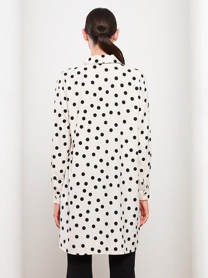 Polka Dot Long Sleeve Women's Shirt Tunic