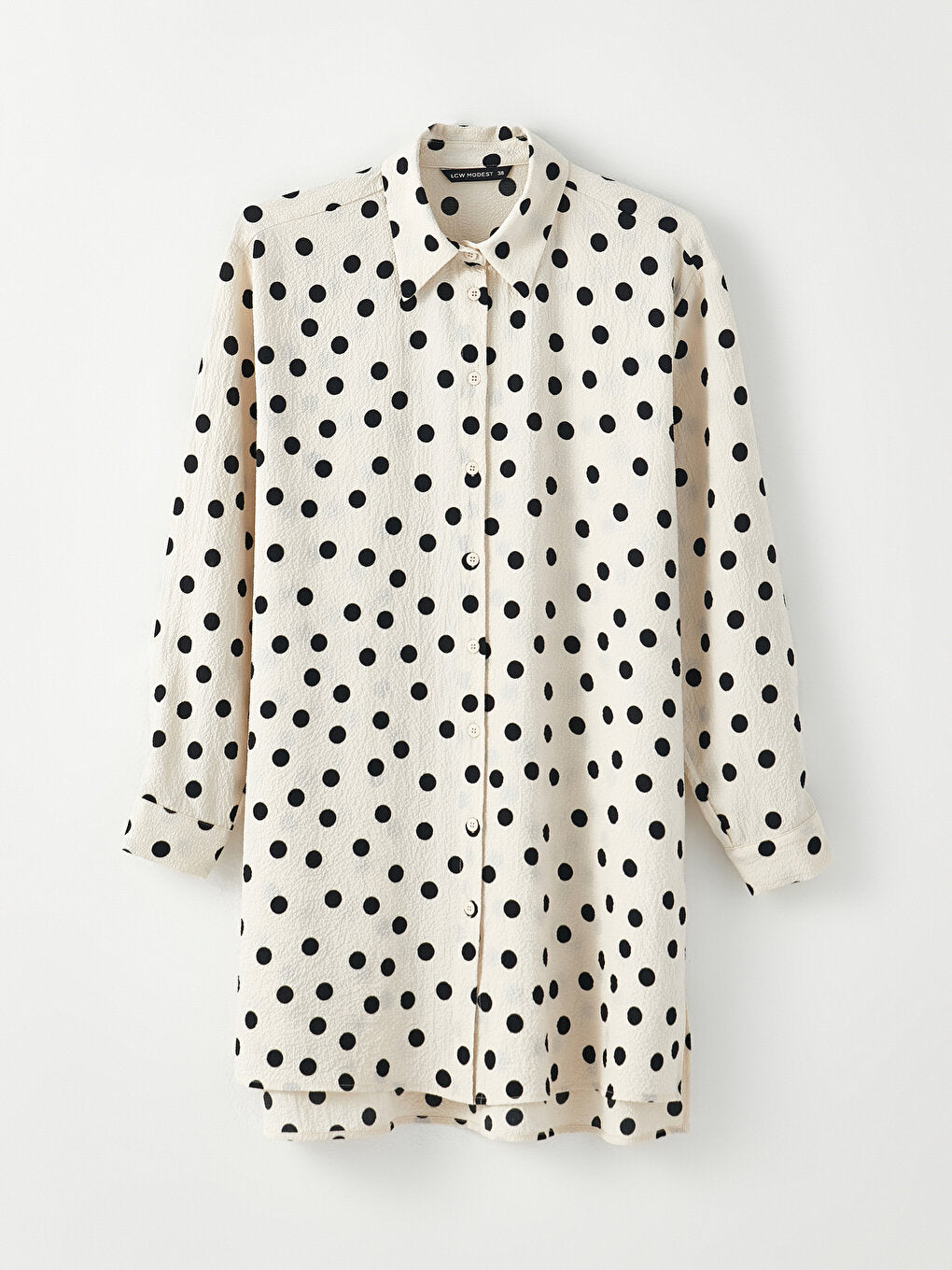 Polka Dot Long Sleeve Women's Shirt Tunic