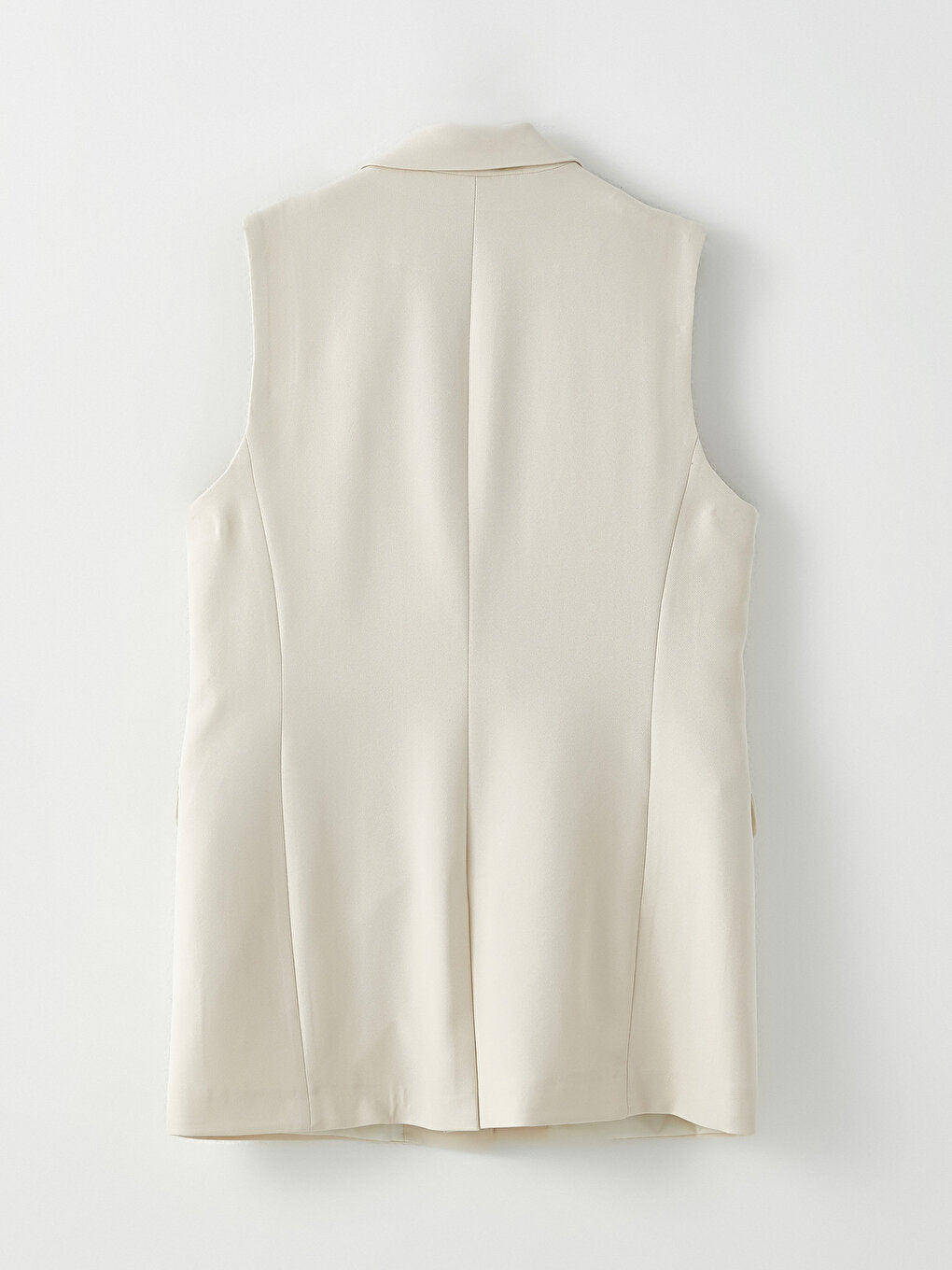 Jacket Collar Plain Crepe Women's Vest