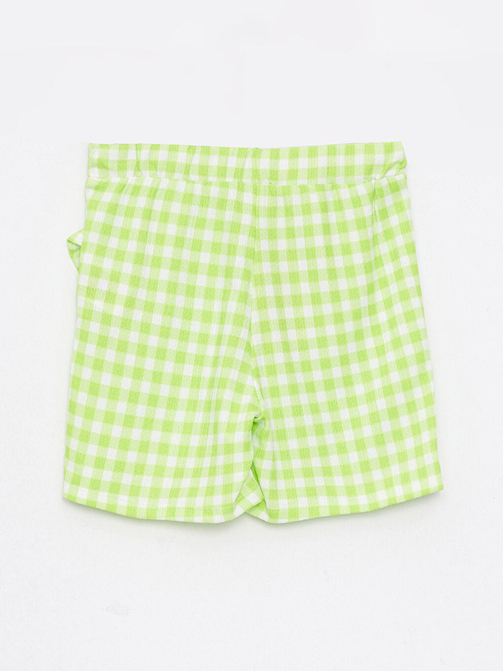 Plaid Girl's Shorts Skirt with Elastic Waist