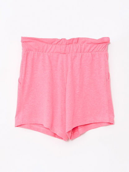 Basic Girls' Shorts with Elastic Waist