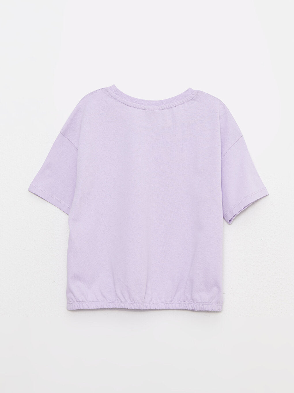 Crew Neck Printed Short Sleeve Cotton Girls' T-Shirt