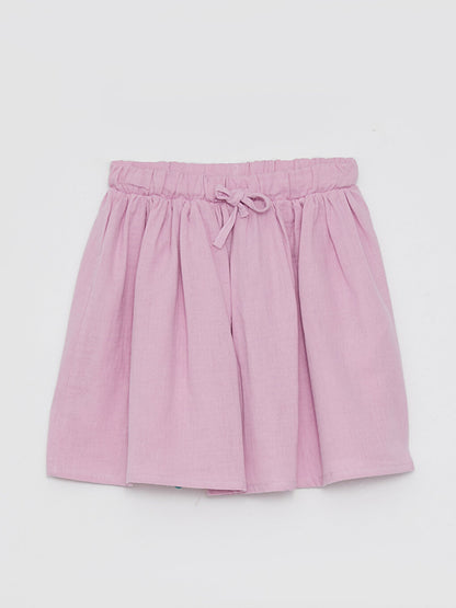 Basic Girl's Skirt with Elastic Waist